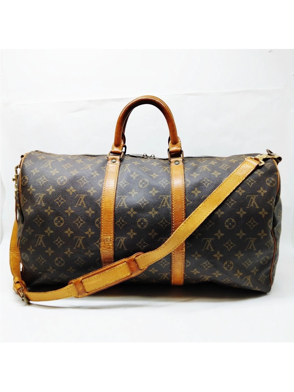 Authentic Vintage Louis Vuitton Keepall Bandouliere 55 Monogram Travel Duffle